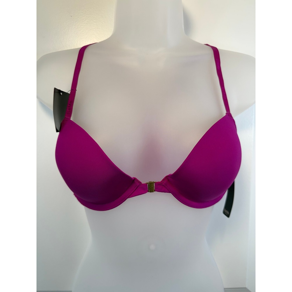 NWT BeMe New York Magenta Racerback Front Close Lace‎ Bra Womens 34B Molded Wear